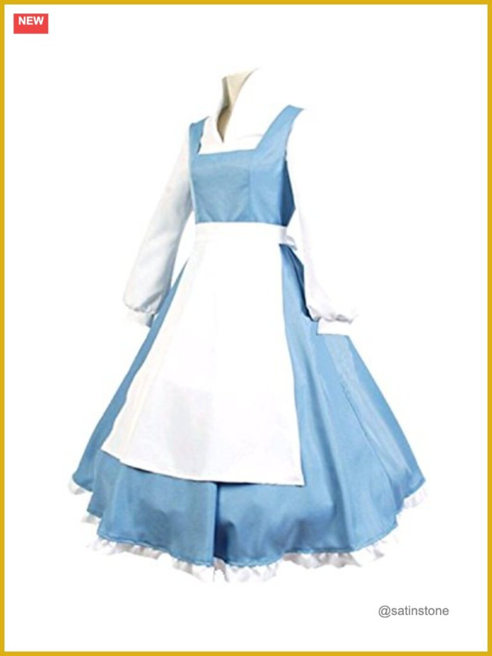 Women's Maid Apron Dress Cosplay Costume 100% Polyester